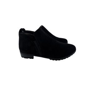 Dr Scholls Rollin Black Perforated Booties Comfort Slip On Ankle Boots 7M